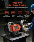 Bench Grinder, 6-inch Single Speed 3450rpm High-speed Table Grin. Fixed Price $96.84.