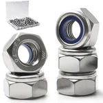 190 Pack M5-0.8mm Nylon Insert Hex Lock Nuts, 304 Stainless Steel A2-70 Lockn.... Fixed Price $17.21.