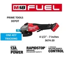 Milwaukee M18 Fuel 7in Variable Speed Braking Grinder One-key 3674-20. Fixed Price $398.97.