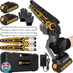 Jexugk 6" Mini Chainsaw Cordless,2 X 2.0ah Battery Brushless Elec. Fixed Price $64.99.