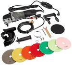 Variable Speed Polisher 5" Concrete And Stone Wet Polishing Kit W/ Diamond Pads. Fixed Price $225.88.