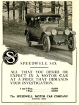 1913 Original Speedwell Six Ad, Great Photo. Dayton, Ohio + Ideal Steel Wheel Ad. Fixed Price $8.50.