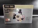 Pro-tech 8103 6" Bench Grinder W/ Adjustable Lamp Nib Dual Side Precision. Fixed Price $175.00.