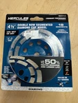 New Hercules (ha217-2) 4 " Double Row Segmented Cup Wheel 18 Segments Wet/dry. Fixed Price $16.99.