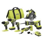 Ryobi One+ 18v Cordless 6-tool Combo Set (pcl1600k2). Fixed Price $199.00.