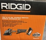 Ridgid 18v Cordless 4-1/2 In. Angle Grinder Kit W/ Battery & Charger - New!. Fixed Price $119.99.