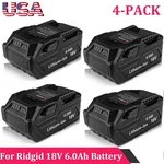 4-pack 6.0ah Lithium-ion Battery For Ridgid 18v R840083 R840085 Rigid Tool. Fixed Price $156.99.