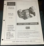Sears Craftsman Owners Manual Grinder 1/3 Hp 397.195891. Fixed Price $15.00.