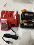 Milwaukee M18 Redlithium Xc5.0 18v 5.0ah Li-ion Battery & Charger Kit Black. Fixed Price $129.99.
