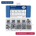 Wegoup 145 Pcs Nylon Insert Lock Nuts Assortment Kit, Metric M3-m12, 304 (a2-70). Fixed Price $13.63.