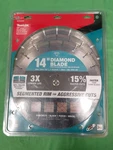 Makita 14 In Segmented Diamond Blade 3 Pack B-69646 Unopened Box. Fixed Price $185.00.