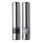 Kamenstein 2 Pack Electric Grinders, Stainless Steel Salt And Pepper Automatic. Fixed Price $27.57.