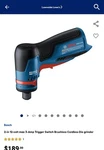 New Bosch 12v Brushless 1/4" Right Angle Die Grinder Gwg12v-20sn. Fixed Price $159.99.