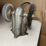 Vintage Chicago Bronze Bearing Shaft #888 Die Cast Buffer/grinder W/ Wheels/belt. Fixed Price $59.97.