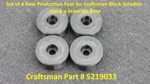 4 *new Replacement* Craftsman Bench Grinder Base Rubber Feet Part #. Fixed Price $14.97.