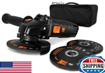 Wen 94475 7.5amp 4.5 Inch Angle Grinder Reversible Handle Grinding Discs Carryin. Fixed Price $35.60.