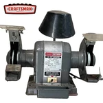 Craftsman 1/3 Hp 397.19581 Bench Grinder With Light And Quench Tray. Fixed Price $118.00.
